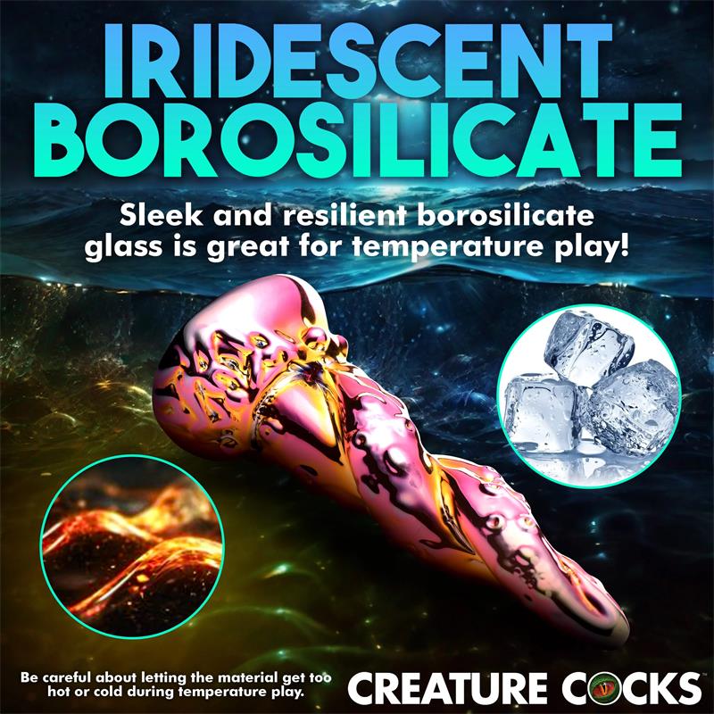 CREATURE COCKS - ENCHANTING RAINBOW BOROSILICATE GLASS DILDO