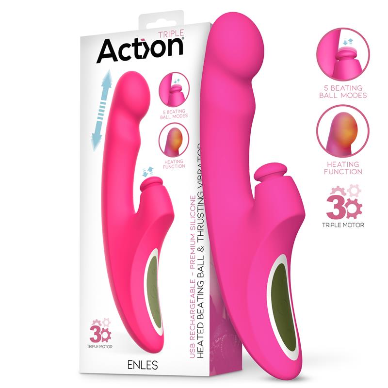 ACTION - ENLES VIBE WITH BEATING BALL, THRUSTING Y HEAT FUNCTION