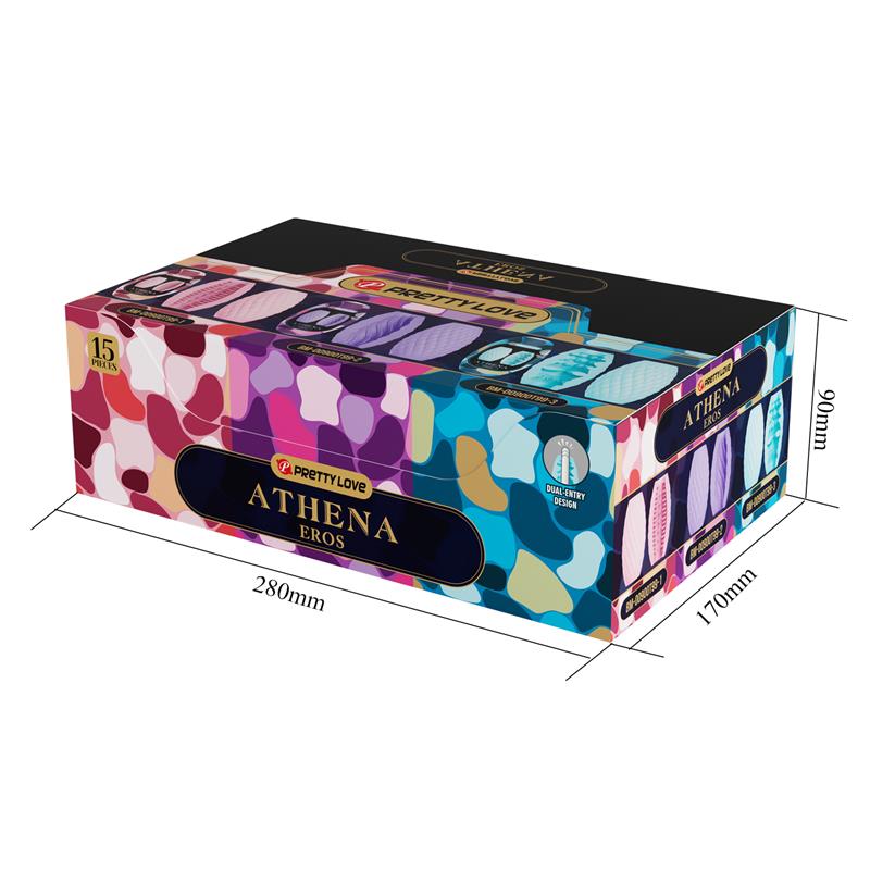 PRETTYLOVE - EROS MEN MASTURBATOR DISPLAY 15 UDS ASSORTED