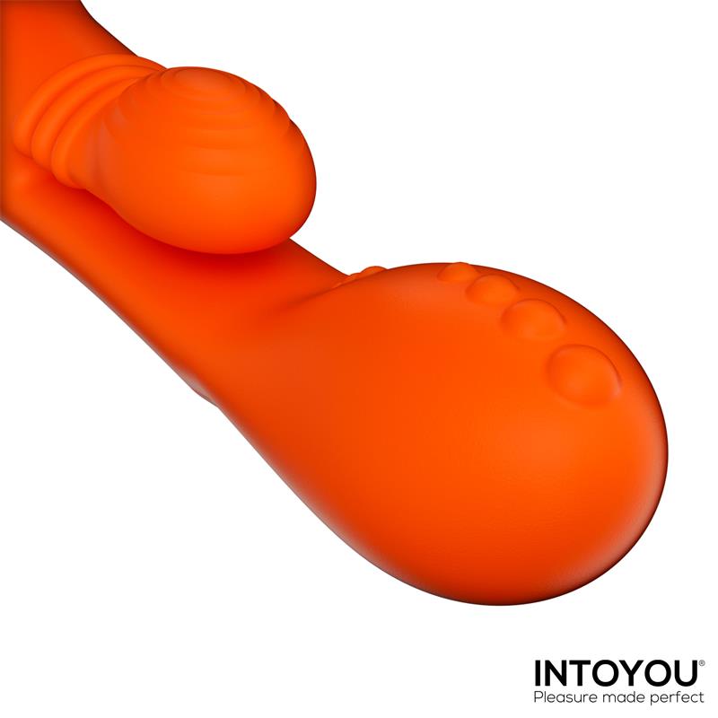 INTENSE - KATY MULTIFUNCTION CLITORIS STIMULATOR 4 INTERCHANGEABLE HEADS RED