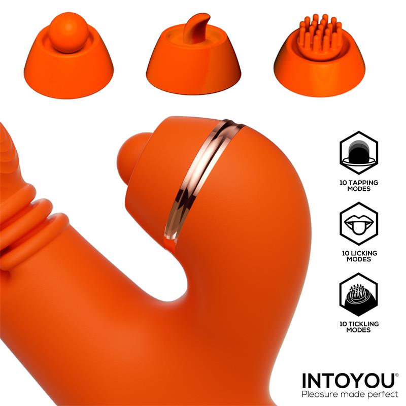INTOYOU - ETHAN VIBRATOR 360º G-SPOT MASSAGE WITH MULTIFUNCTION CAPS