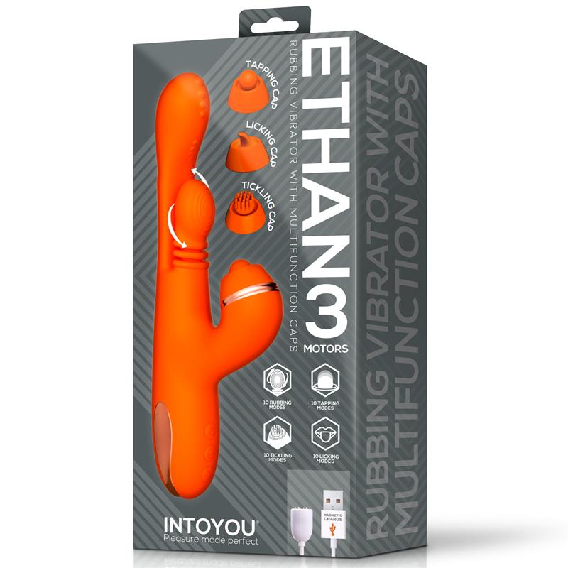 INTOYOU - ETHAN VIBRATOR 360º G-SPOT MASSAGE WITH MULTIFUNCTION CAPS