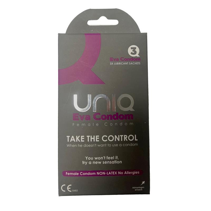 UNIQ - EVA FEMALE CONDOMS NO LATEX 3 PCS