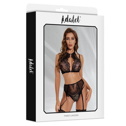 ADALET LINGERIE - EVELYN BRA, OPEN PANTIES AND GARTER SET