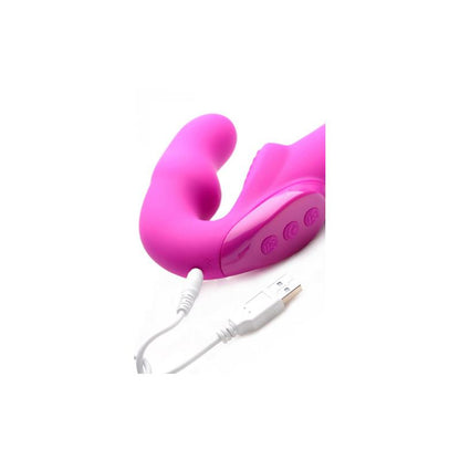 STRAP U - EVOKE VIBRATING STRAPLESS STRAP-ON PINK