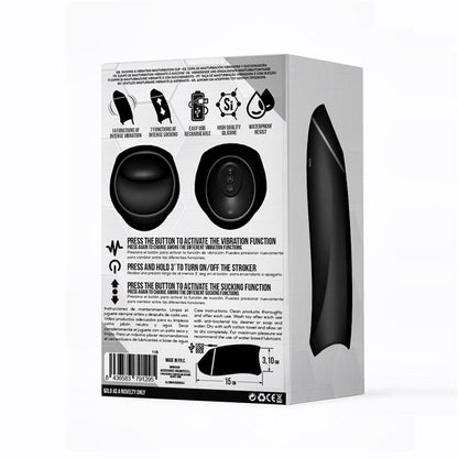 TARDENOCHE - EVONY ORAL SEX MALE MASTURBATOR SUCTION AND VIBRATION 2 MOTORS USB SILICONE