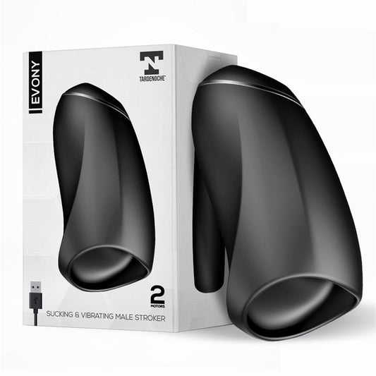 TARDENOCHE - EVONY ORAL SEX MALE MASTURBATOR SUCTION AND VIBRATION 2 MOTORS USB SILICONE