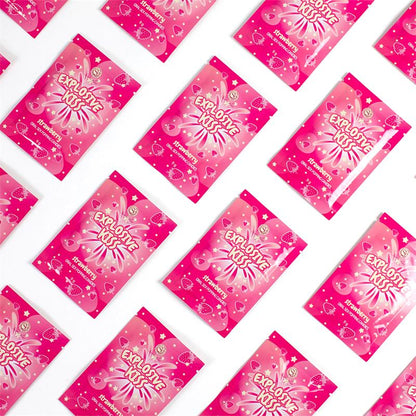 SECRET PLAY - EXPLOSIVE CANDIES ORAL SEX POPPING CANDIES 1 SACHET STRAWBERRY FLAVOR