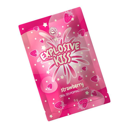 SECRET PLAY - EXPLOSIVE CANDIES ORAL SEX POPPING CANDIES 1 SACHET STRAWBERRY FLAVOR