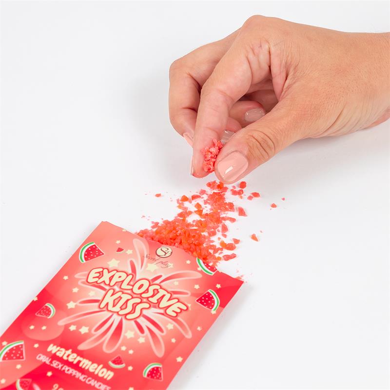 SECRET PLAY - EXPLOSIVE ORAL SEX POPPING CANDIES - SINGLE UNIT WATERMELON FLAVOR