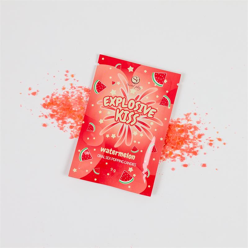 SECRET PLAY - EXPLOSIVE ORAL SEX POPPING CANDIES - SINGLE UNIT WATERMELON FLAVOR