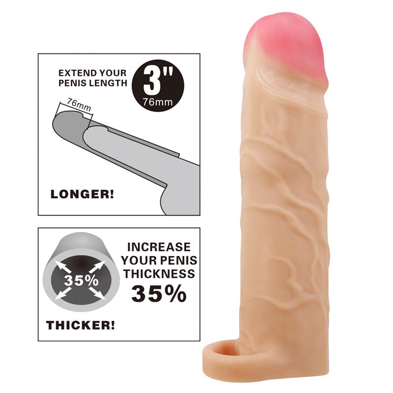 PRETTYLOVE - EXTENDED PENIS SLEEVE 3 GERD