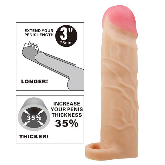 PRETTYLOVE - EXTENDED PENIS SLEEVE 3 GERD