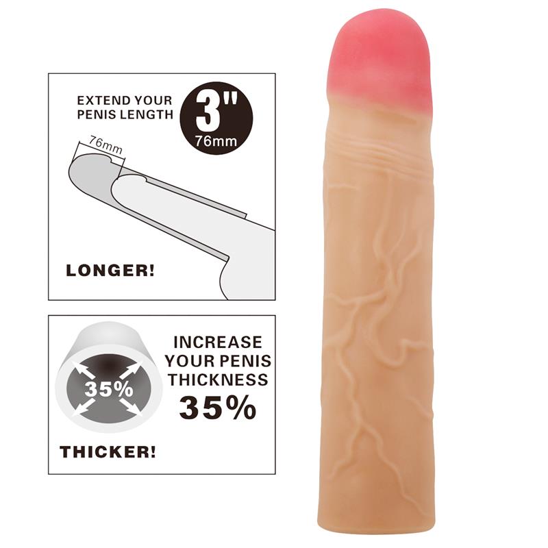 PRETTYLOVE - EXTENDED PENIS SLEEVE 3 KYLIAN