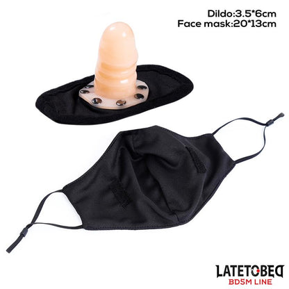 LATETOBED BDSM LINE - FACE MASK WITH 6 CM DETACHABLE DILDO