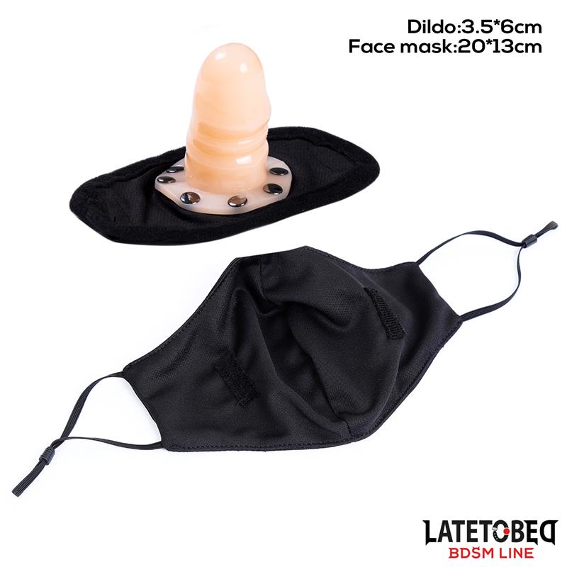 LATETOBED BDSM LINE - FACE MASK WITH 6 CM DETACHABLE DILDO