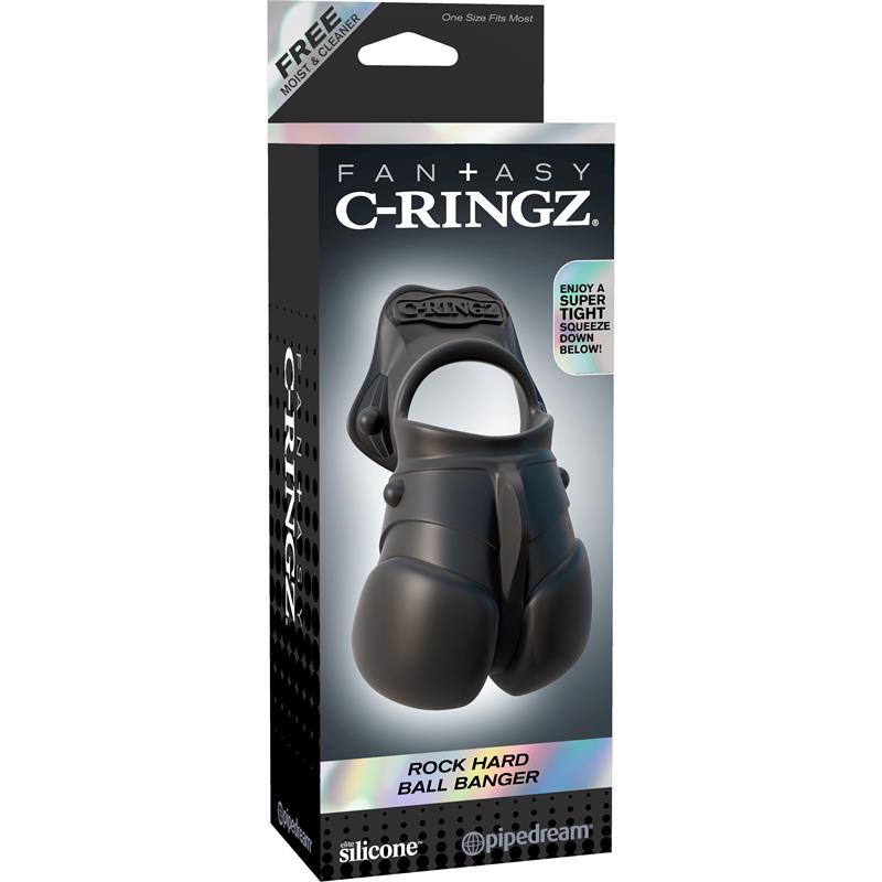 FANTASY C-RINGZ - FANTASY C-RINGZ ANILLO CON PROTECCIÓN DE TESTÍCULOS COLOR NEGRO