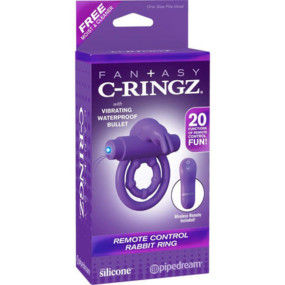 FANTASY C-RINGZ - FANTASY C-RINGZ ARO DE CONEJO CON CONTROL REMOTO PÚRPURA