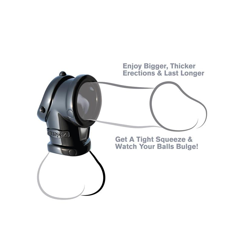 FANTASY C-RINGZ - FANTASY C-RINGZ COCK PIPE WITH BALL-STRETCHER BLACK