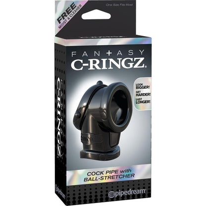 FANTASY C-RINGZ - FANTASY C-RINGZ COCK PIPE WITH BALL-STRETCHER BLACK