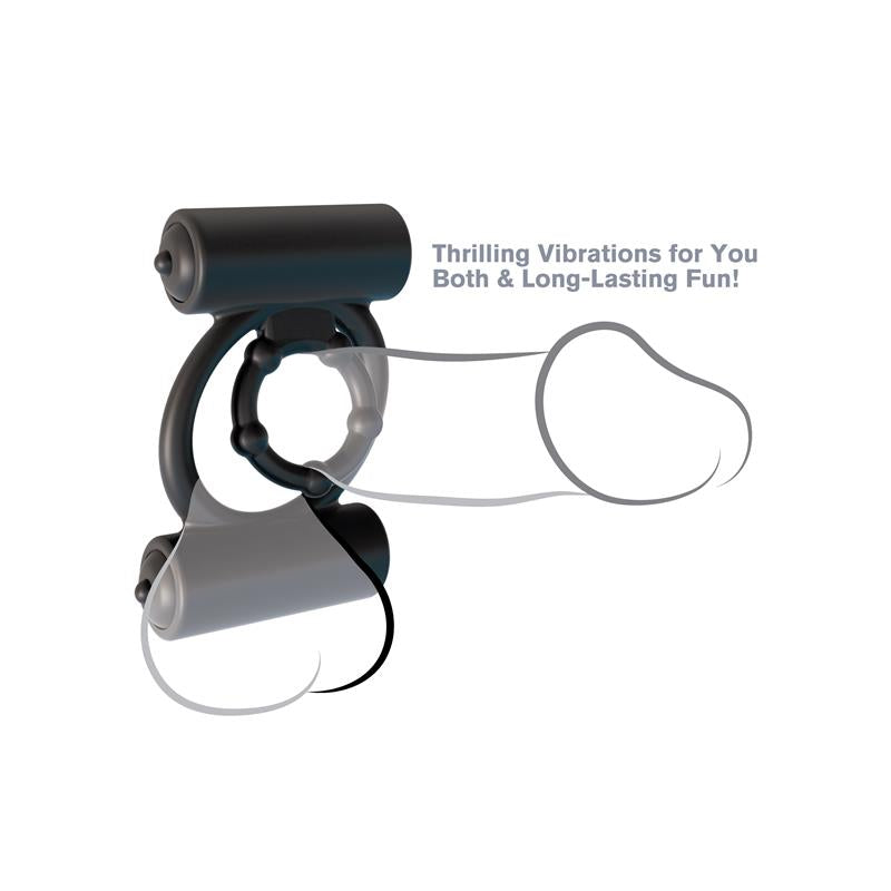 FANTASY C-RINGZ - FANTASY C-RINGZ EXTREME DOUBLE TROUBLE BLACK