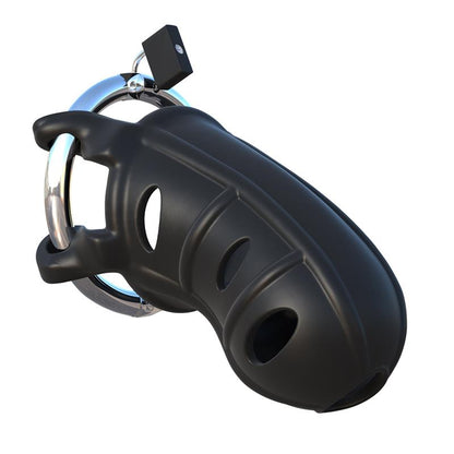 FANTASY C-RINGZ - FANTASY C-RINGZ HARDCORE SILICONE COCK BLOCKER BLACK