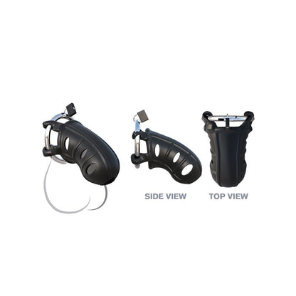 FANTASY C-RINGZ - FANTASY C-RINGZ HARDCORE SILICONE COCK BLOCKER BLACK