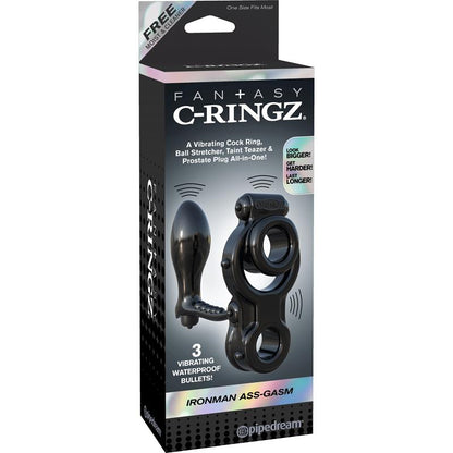 FANTASY C-RINGZ - FANTASY C-RINGZ IRONMAN ASS-GASM BLACK