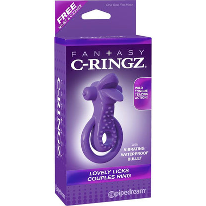 FANTASY C-RINGZ - FANTASY C-RINGZ LOVELY LICKS COUPLES RING PURPLE