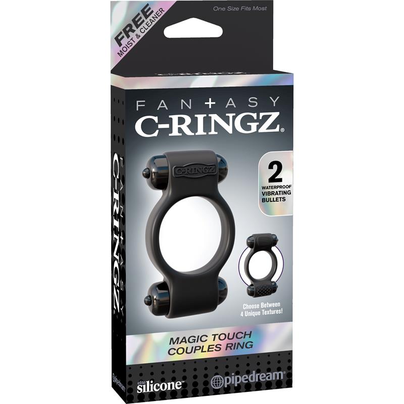 FANTASY C-RINGZ - FANTASY C-RINGZ MAGIC TOUCH COUPLES RING BLACK