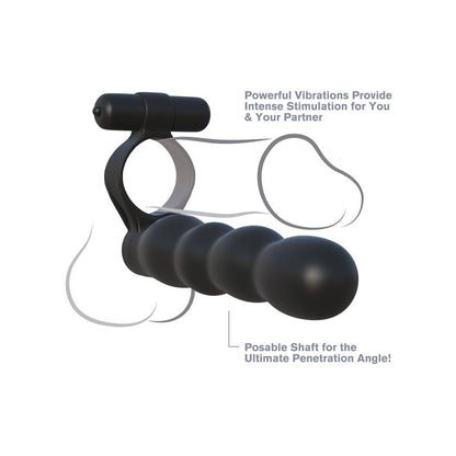 FANTASY C-RINGZ - FANTASY C-RINGZ POSABLE PARTNER DOUBLE PENETRATOR BLACK