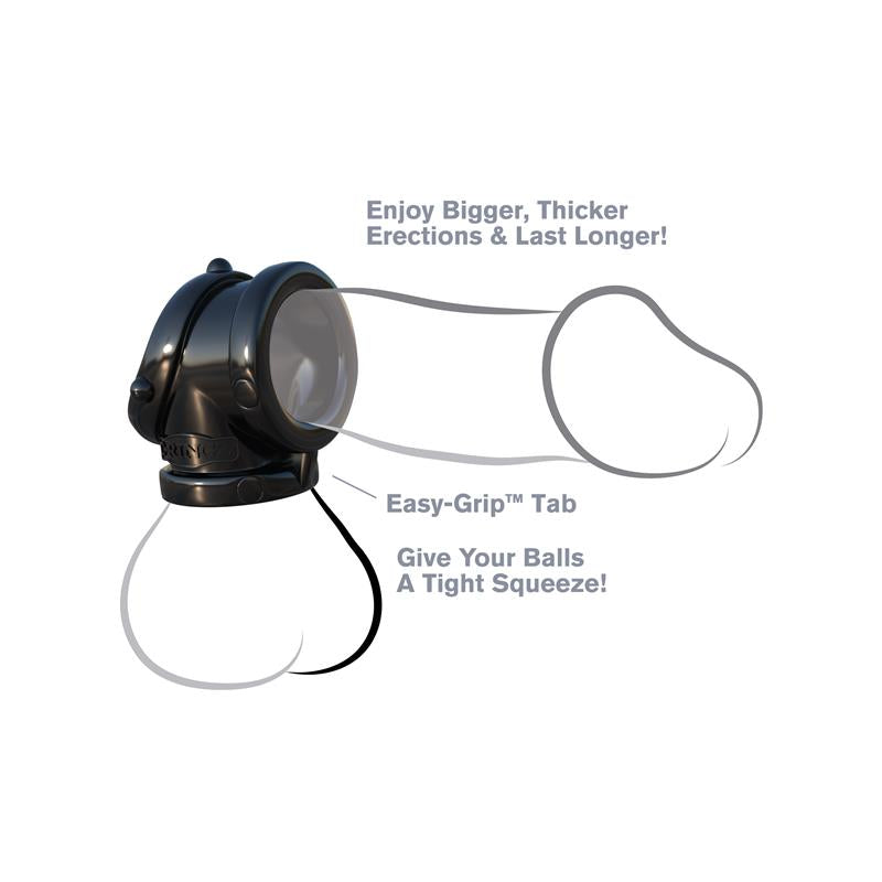 FANTASY C-RINGZ - FANTASY C-RINGZ ROCK HARD COCK PIPE BLACK
