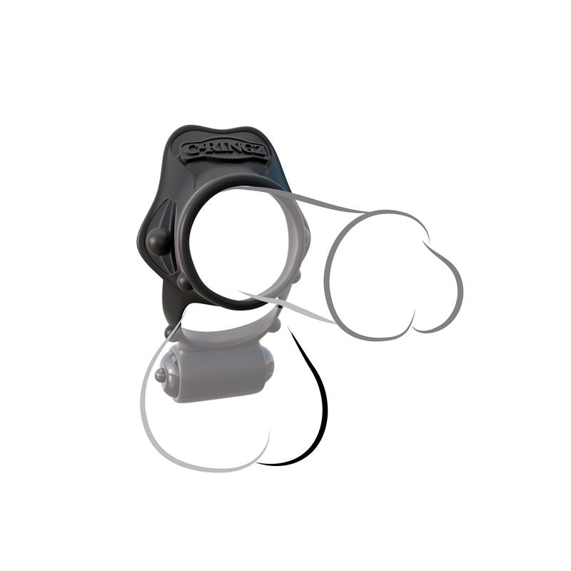 FANTASY C-RINGZ - FANTASY C-RINGZ ROCK HARD VIBRATING RING BLACK