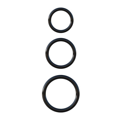 FANTASY C-RINGZ - FANTASY C-RINGZ SILICONE 3-RING STAMINA SET BLACK