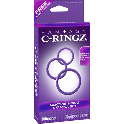 FANTASY C-RINGZ - FANTASY C-RINGZ SILICONE 3-RING STAMINA SET PURPLE