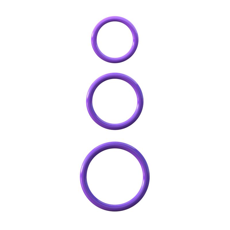 FANTASY C-RINGZ - FANTASY C-RINGZ SILICONE 3-RING STAMINA SET PURPLE