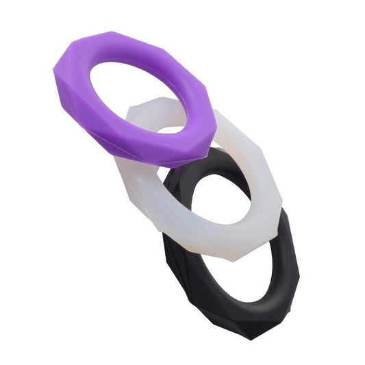 FANTASY C-RINGZ - FANTASY C-RINGZ SILICONE DESIGNER STAMINA SET PURPLE