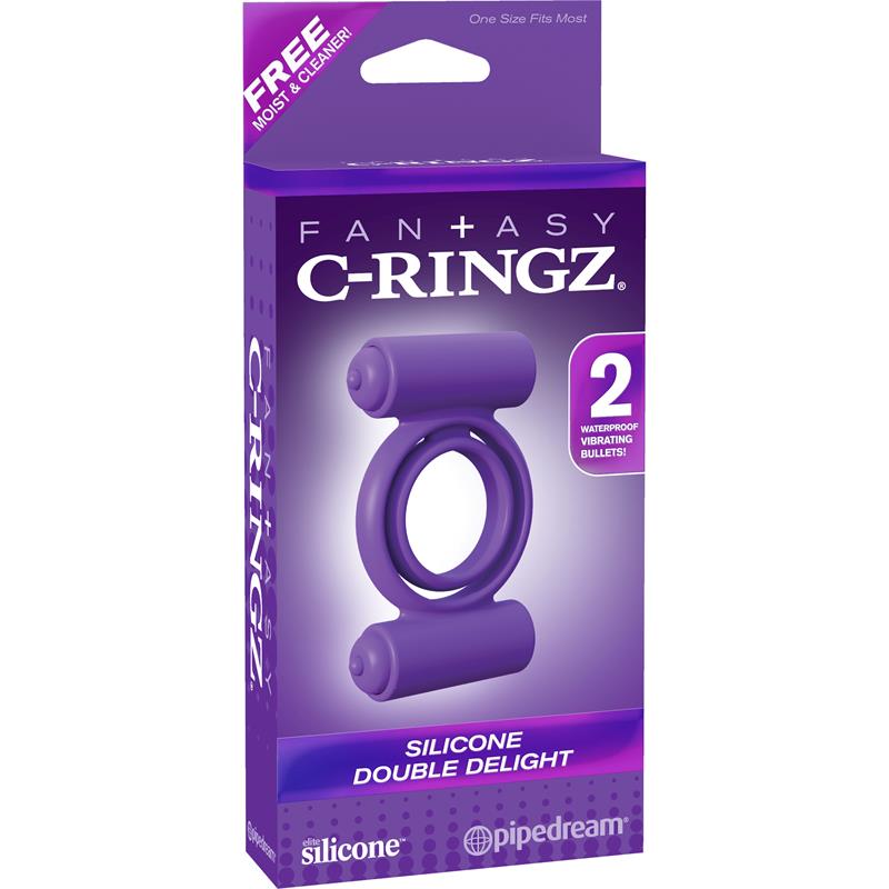 FANTASY C-RINGZ - FANTASY C-RINGZ SILICONE DOUBLE DELIGHT PURPLE