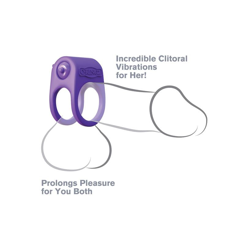 FANTASY C-RINGZ - FANTASY C-RINGZ SILICONE DUO RING PURPLE