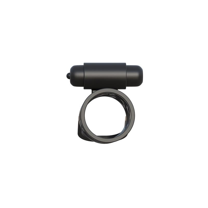 FANTASY C-RINGZ - FANTASY C-RINGZ THICK DICK SILICONE VIBRATING CAGE BLACK