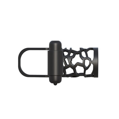 FANTASY C-RINGZ - FANTASY C-RINGZ THICK DICK SILICONE VIBRATING CAGE BLACK