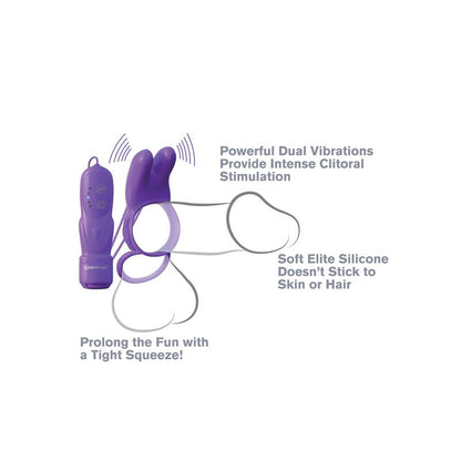 FANTASY C-RINGZ - FANTASY C-RINGZ TWIN TEAZER RABBIT RING PURPLE
