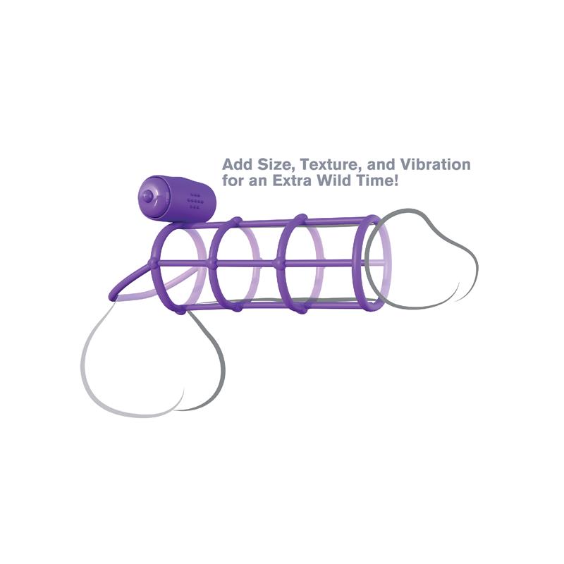 FANTASY C-RINGZ - FANTASY C-RINGZ VIBRATING CLIMAX CAGE PURPLE
