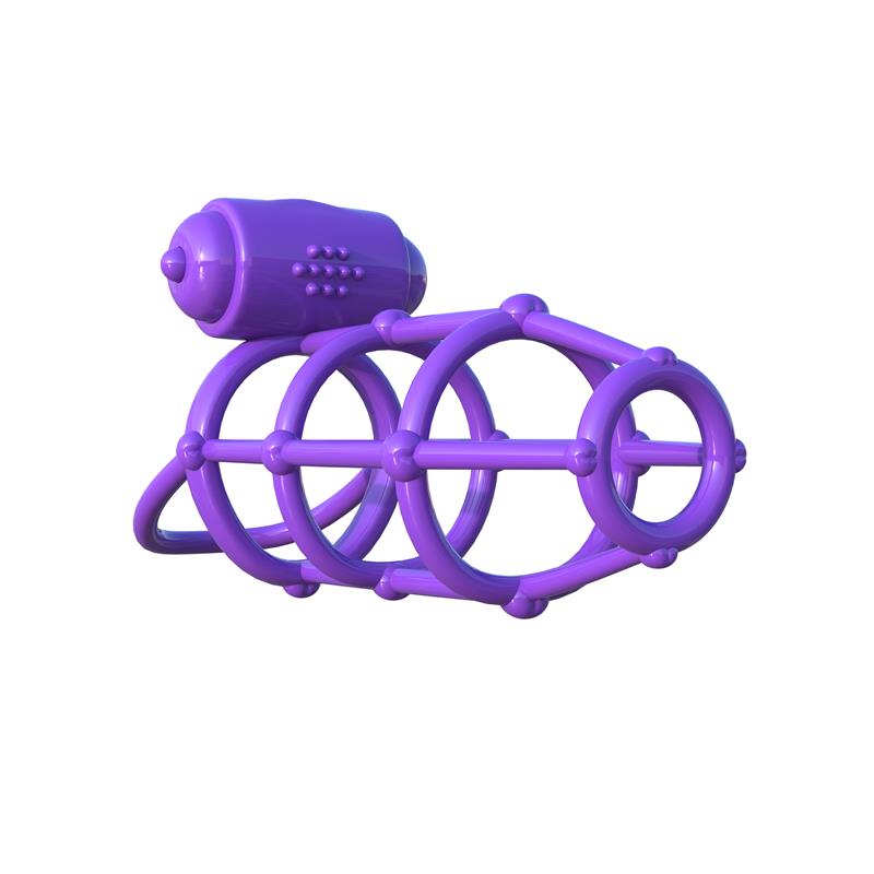 FANTASY C-RINGZ - FANTASY C-RINGZ VIBRATING CLIMAX CAGE PURPLE
