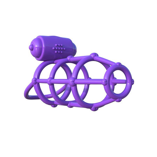 FANTASY C-RINGZ - FANTASY C-RINGZ VIBRATING CLIMAX CAGE PURPLE