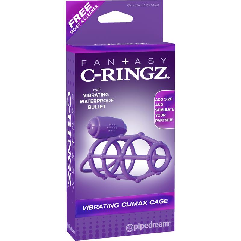 FANTASY C-RINGZ - FANTASY C-RINGZ VIBRATING CLIMAX CAGE PURPLE