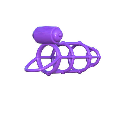 FANTASY C-RINGZ - FANTASY C-RINGZ VIBRATING CLIMAX CAGE PURPLE