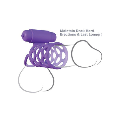 FANTASY C-RINGZ - FANTASY C-RINGZ VIBRATING COUPLES CAGE PURPLE