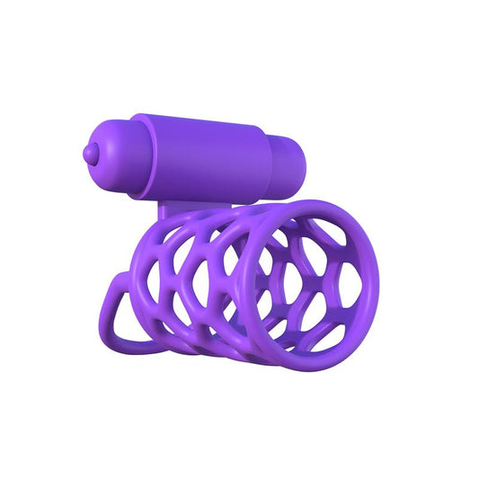 FANTASY C-RINGZ - FANTASY C-RINGZ VIBRATING COUPLES CAGE PURPLE