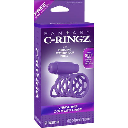 FANTASY C-RINGZ - FANTASY C-RINGZ VIBRATING COUPLES CAGE PURPLE